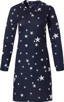 Donkerblauw nachthemd sterren fleece - thumbnail