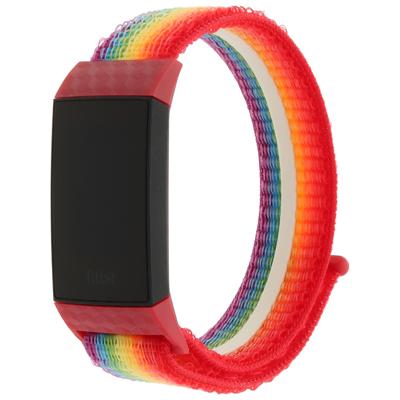 Fitbit Charge 3 & 4 Nylon Band - Regenboog