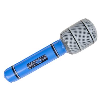 Opblaas microfoon - blauw - speelgoed - kinderen - opblaasbaar