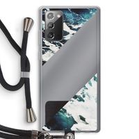 Golven: Samsung Galaxy Note 20 / Note 20 5G Transparant Hoesje met koord