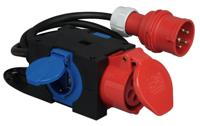 Kopp CEE verdeelblok 5P/16A/400V naar 1xCEE + 2xWCD - 6316155