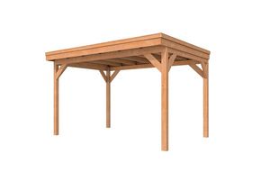 Douglasvision overkapping 400x300 cm - Bouwpakket- Plat dak- Onbehandeld lariks Douglas hout- Woodvision
