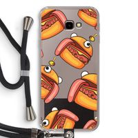 Hamburger: Samsung Galaxy J4 Plus Transparant Hoesje met koord