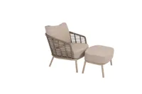 Puglia low dining chair incl. voetenbank