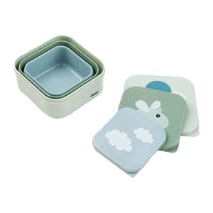Done By Deer snackbox blije wolken groen, 3st.