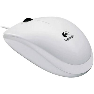Logitech B100 Muis USB Optisch Wit 3 Toetsen 800 dpi