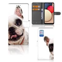 Samsung Galaxy A02s | M02s | Telefoonhoesje | Met pasjeshouder | Franse Bulldog