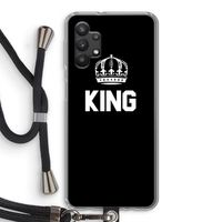 King zwart: Samsung Galaxy A32 5G Transparant Hoesje met koord