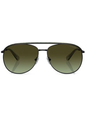 Swarovski Eyewear lunettes de soleil à monture pilote - Noir