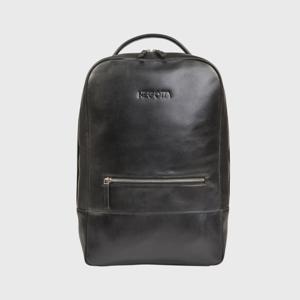 NEGOTIA Alpha Leren Laptop Rugzak Leren Rugtas 15.6 Zwart