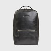 NEGOTIA Alpha Leren Laptop Rugzak Leren Rugtas 15.6 Zwart