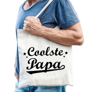 Katoenen cadeau tasje Coolste papa   -