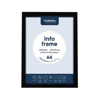 Infokader europel zelfklevend a4 zwart