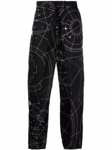 Marcelo Burlon County of Milan pantalon chino Astral plissé - Noir