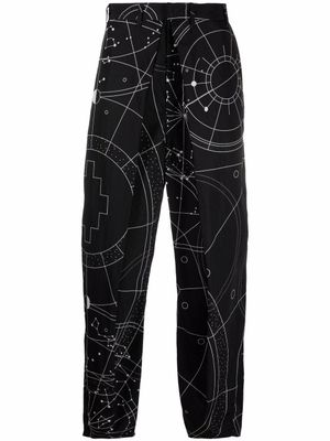 COUNTY OF MILAN pantalon chino Astral plissé - Noir