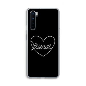 Friends heart black: OnePlus Nord Transparant Hoesje