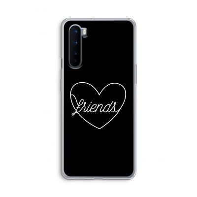 Friends heart black: OnePlus Nord Transparant Hoesje