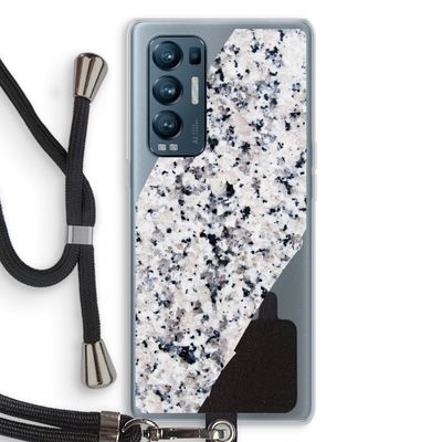 Gespikkelde marmer: Oppo Find X3 Neo Transparant Hoesje met koord
