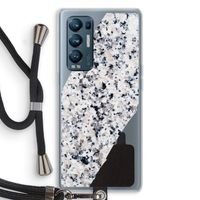 Gespikkelde marmer: Oppo Find X3 Neo Transparant Hoesje met koord