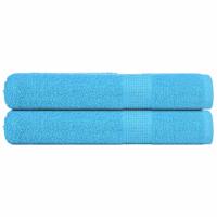 VidaXL Saunahanddoeken 2 st 80x200 cm 360 g/m² 100% katoen turquoise