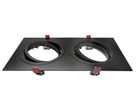 Led inbouw spot armatuur - 2x AR111/ES111 Zwart Vierkant | Richtbaar | Tronix | Spotjes in plafond | Inbouwspots | Spotjes woonkamer | Led spots | | |