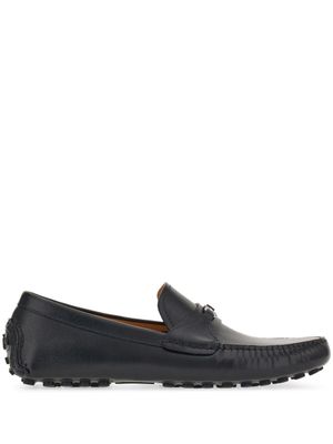 Ferragamo mocassins en cuir à boucles Gancini - Marron