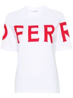 Ferragamo t-shirt en coton à logo imprimé - Blanc