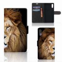 Sony Xperia XZ | Sony Xperia XZs | Telefoonhoesje | Met pasjeshouder | Leeuw Sony Xperia XZ | Sony Xperia XZs | Telefoonhoesje | Met pasjeshouder | Leeuw