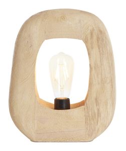Light & Living Tafellamp 'Kelafo' Mangohout, 30cm, kleur Naturel