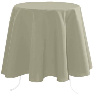 Stof Textiles Tafelkleed rond - D180 cm - beige - Eettafel tafellakens - polyester