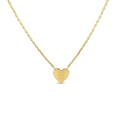 Minimalistische initiaal ketting hartje - 14K GOUD - Goud