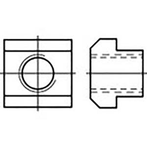 TOOLCRAFT T-gleufsteen M4 Staal Gehard 25 stuk(s) TO-6855234