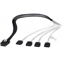 Fantec 2166 kabeladapter/verloopstukje Mini SAS 4x SATA Zwart