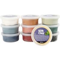 Creativ Company Silk clay, pastelkleuren, 10dlg.