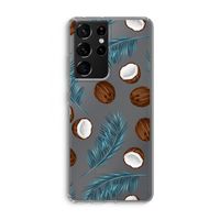Kokosnoot roze: Samsung Galaxy S21 Ultra Transparant Hoesje