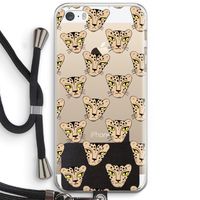 Tijger: iPhone 5 / 5S / SE Transparant Hoesje met koord
