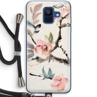 Japanse bloemen: Samsung Galaxy A6 (2018) Transparant Hoesje met koord