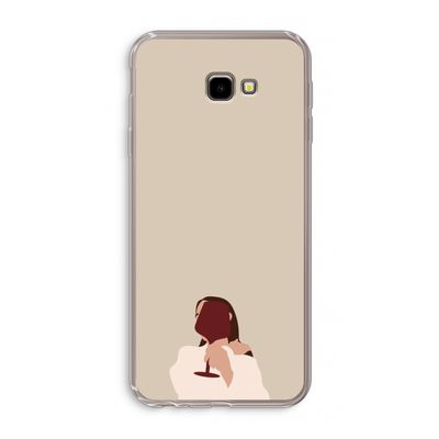 I drink wine: Samsung Galaxy J4 Plus Transparant Hoesje