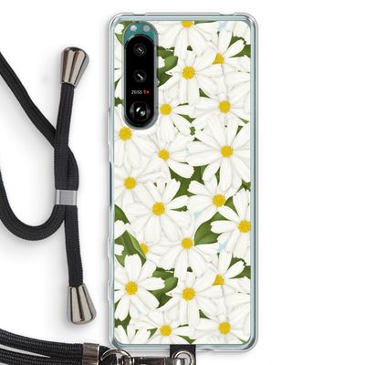 Summer Daisies: Sony Xperia 5 III Transparant Hoesje met koord