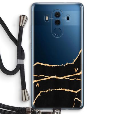 Gouden marmer: Huawei Mate 10 Pro Transparant Hoesje met koord