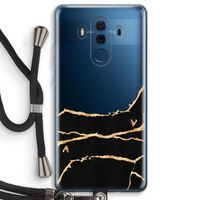 Gouden marmer: Huawei Mate 10 Pro Transparant Hoesje met koord