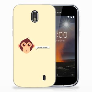 Nokia 1 Telefoonhoesje met Naam Monkey