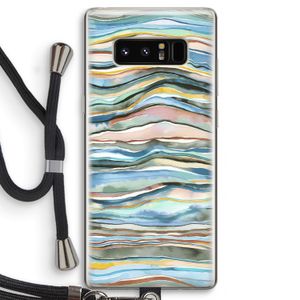 Watercolor Agate: Samsung Galaxy Note 8 Transparant Hoesje met koord