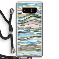 Watercolor Agate: Samsung Galaxy Note 8 Transparant Hoesje met koord