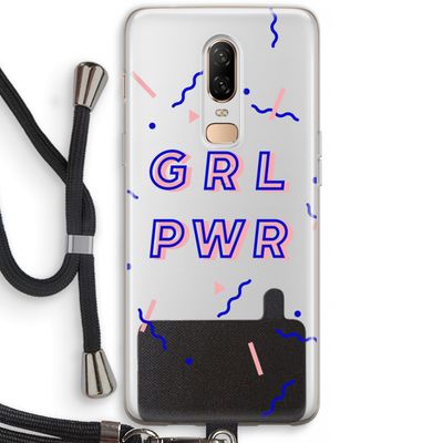 GRL PWR: OnePlus 6 Transparant Hoesje met koord