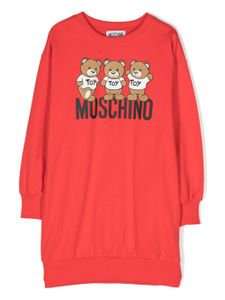 Moschino Kids robe-sweat à logo imprimé - Rouge