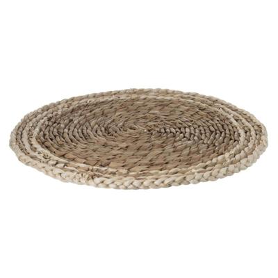 Secret de Gourmet ronde tafel placemat - zeegras naturel - 38 cm - Tafel onderleggers
