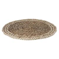 Secret de Gourmet ronde tafel placemat - zeegras naturel - 38 cm - Tafel onderleggers