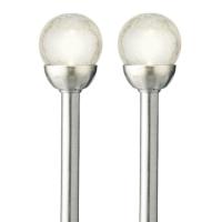 Lumineo LED tuinlampjes instekers - 2x - solar - ronde bol - 30 cm - tuinverlichting Lumineo LED tuinlampjes instekers - 2x - solar - ronde bol - 30 cm - tuinverlichting