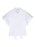 MSGM Kids chemise à détail de nœud - Blanc